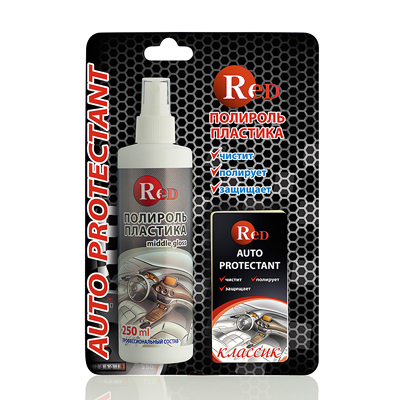 R4250 — Полироль пластика полуглянцевый с губкой RED