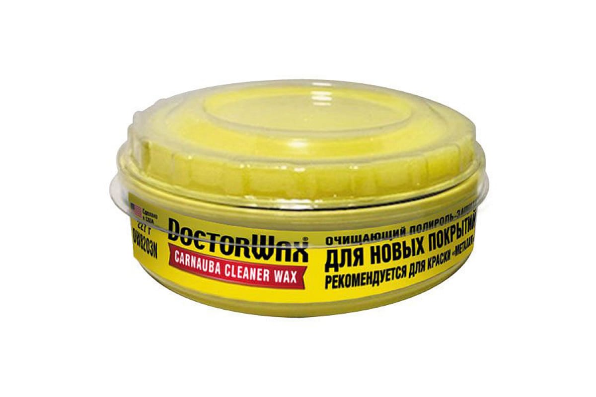 DW8203N — Пастообразный очищающий полироль-защита для новых покрытий DoctorWax с воском Карнауба DW8203N DOCTOR WAX
