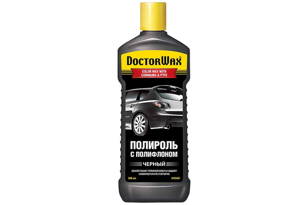 DW8401 — Полироль кузова Doctor Wax тефлон черный 300 мл DOCTOR WAX