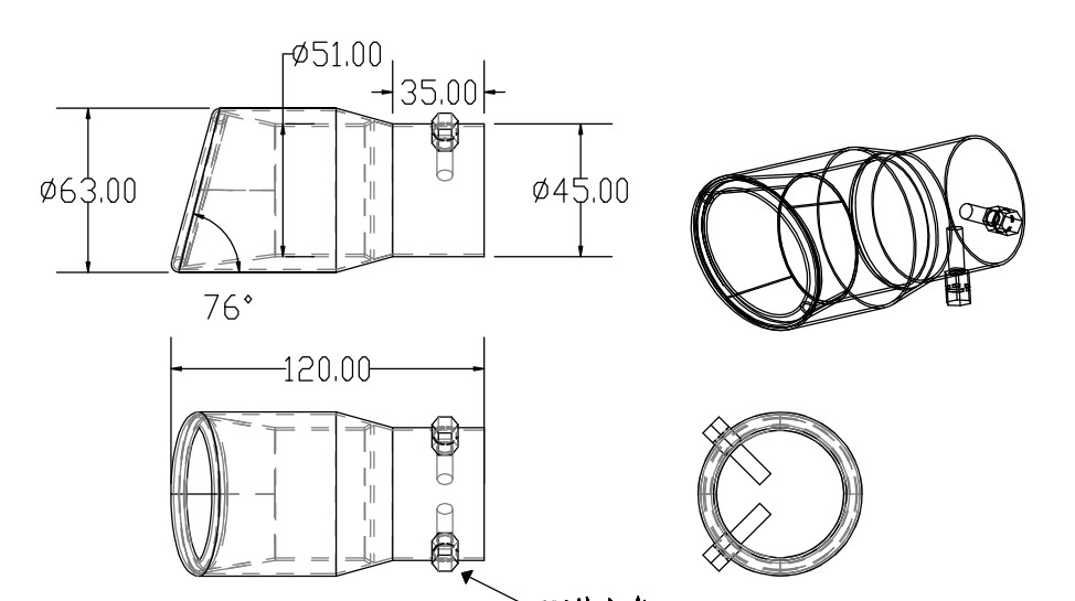 A0701002 — Насадка на глушитель 50х120х60 мм хром ARNEZI