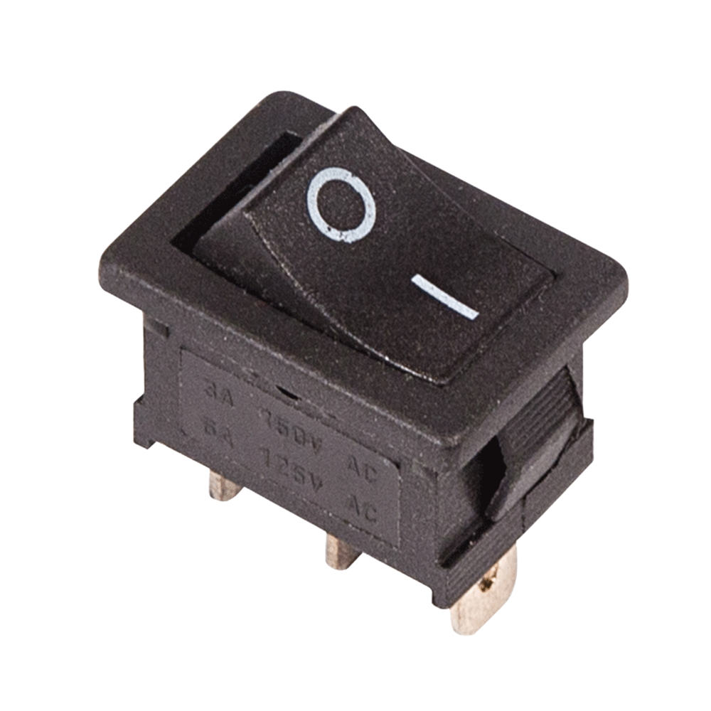 362130 — Выключатель клавишный Mini черный 250V 6А (3с) ON-ON REXANT REXANT