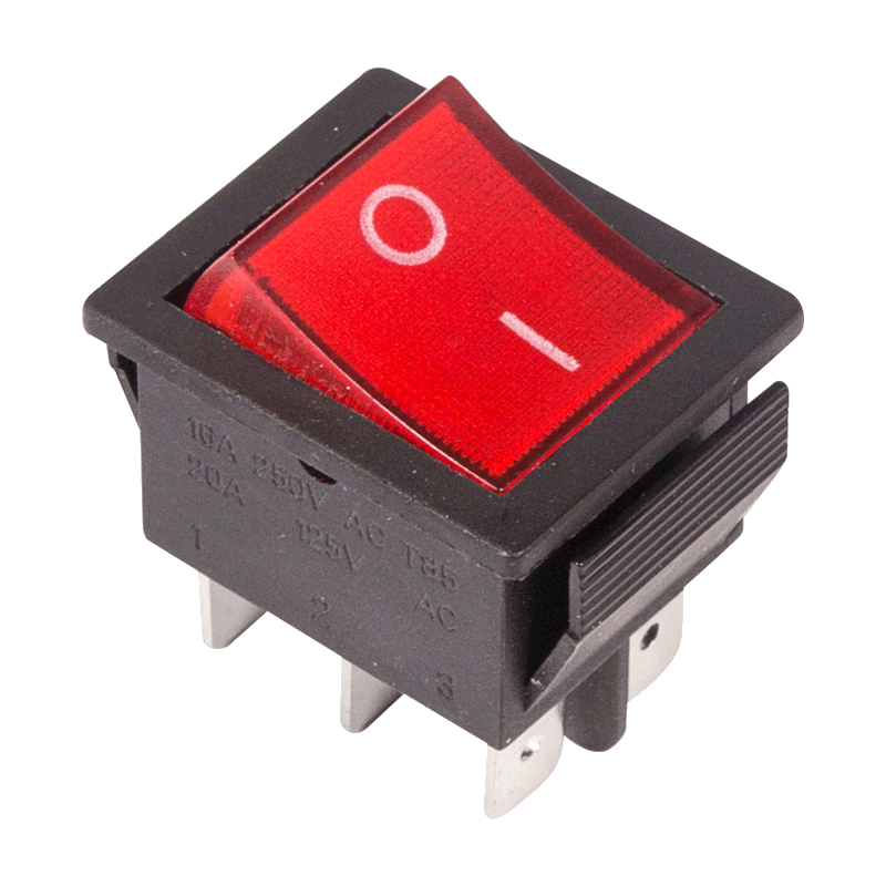 362350 — Выключатель клавишный с подсветкой красный 250V 15А (6с) ON-ON REXANT REXANT