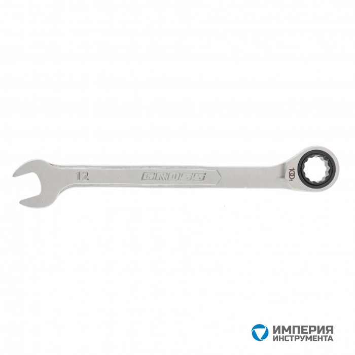 14850 — Ключ комбинированный трещоточный GROSS, 12 мм, количество зубьев 100 GROSS