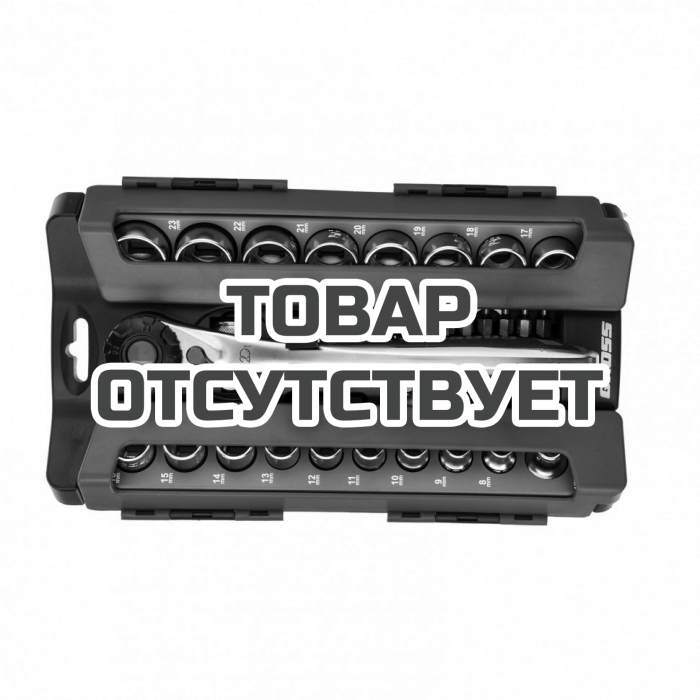 14145 — Набор торцевых головок GROSS, трещотка 120 зубьев, 36 предметов, 1/2", 3/8”, CrV GROSS