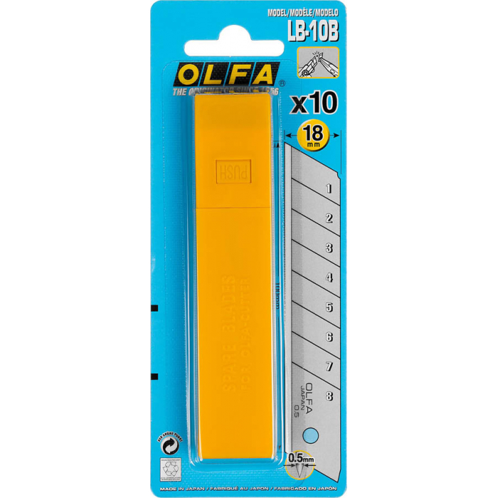 OLLB10B — Лезвие для ножа OLFA OL-LB-10B 18 мм OLFA