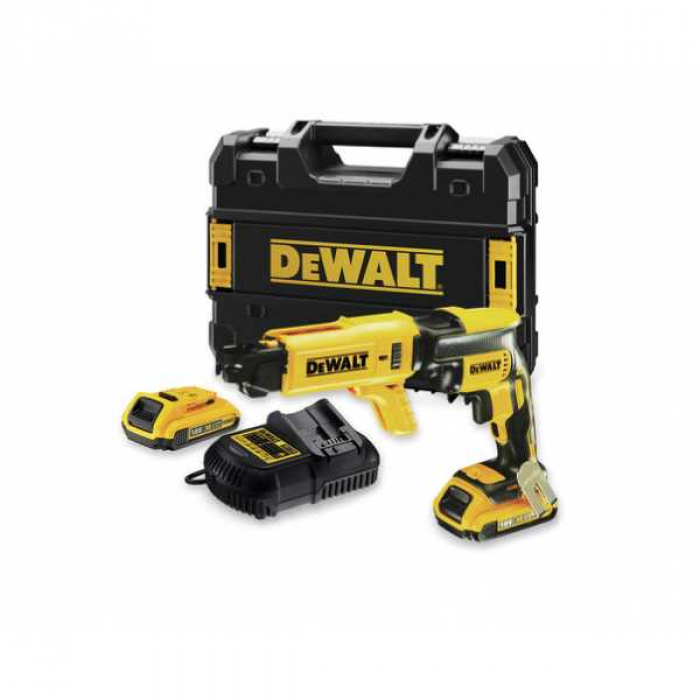 DCF620D2KQW — Шуруповерт аккумуляторный для гипсокартона, ленточный, DeWALT DCF620D2K, 18 В, 4400 об/мин DEWALT