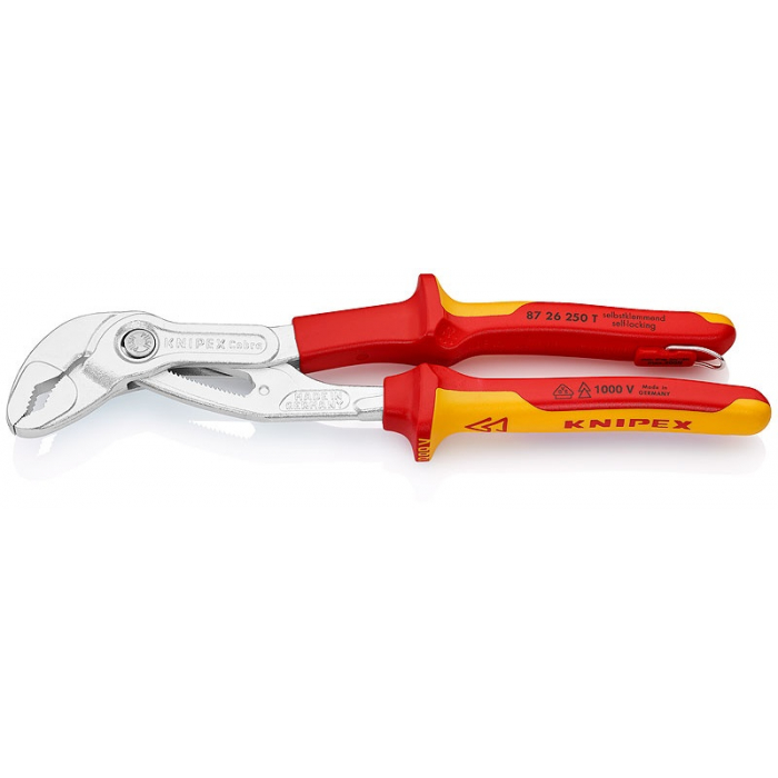 KN8726250T — Высокотехнологичные сантехнические клещи Cobra® VDE KNIPEX KN-8726250T KNIPEX