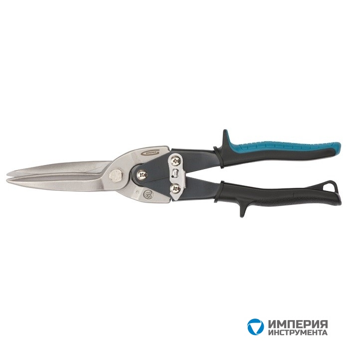 78329 — Ножницы по металлу GROSS "PIRANHA", 270 мм, прямой проходной рез, сталь СrMo, двухкомпонентные рукоятки GROSS