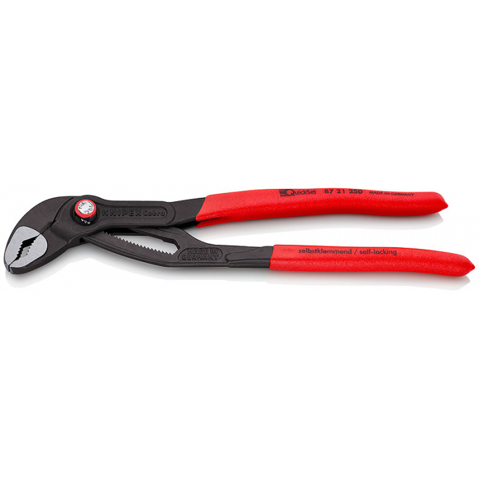 KN8721250SB — Высокотехнологичные сантехнические клещи Cobra QuickSet KNIPEX KN-8721250SB KNIPEX