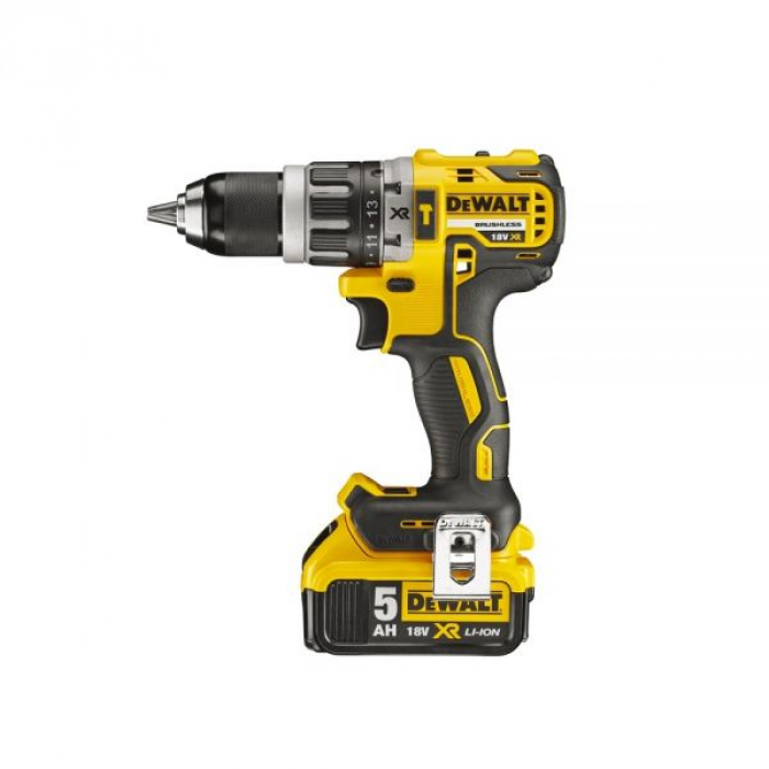 DCD796P2QW — Аккумуляторная бесщеточная ударная дрель-шуруповерт DeWALT, 18 В, 2000 об/мин, 34000 уд/мин, с 2 АКБ 5 Ач и ЗУ, в кейсе, DCD796P2 DEWALT