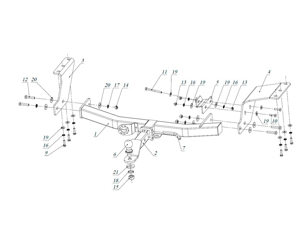 FA0970EN — Фаркоп BIZON