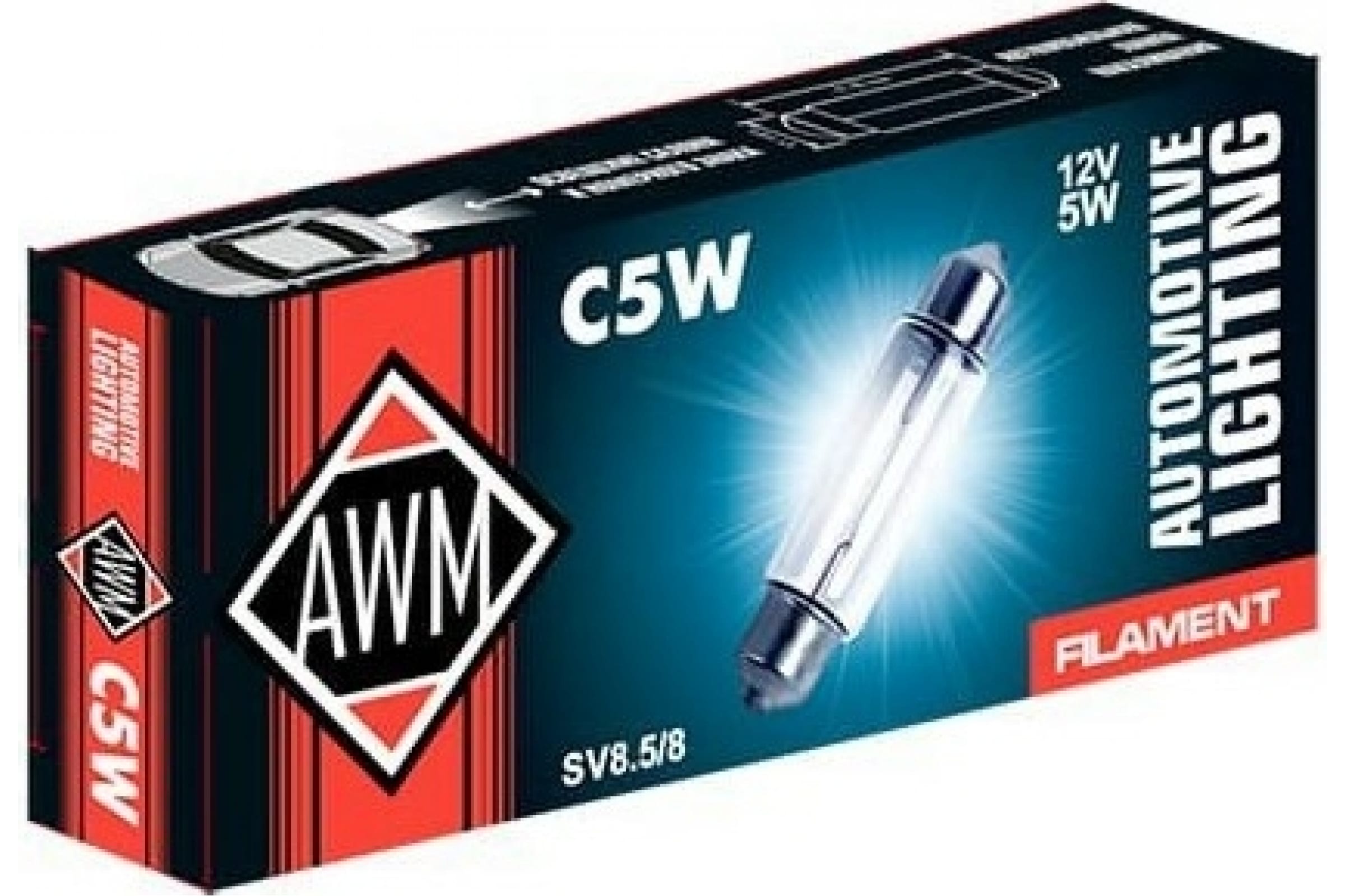 410300015 — Лампа AWM 12 В, 5 Вт, салонная, пальчиковая 410300015 AWM