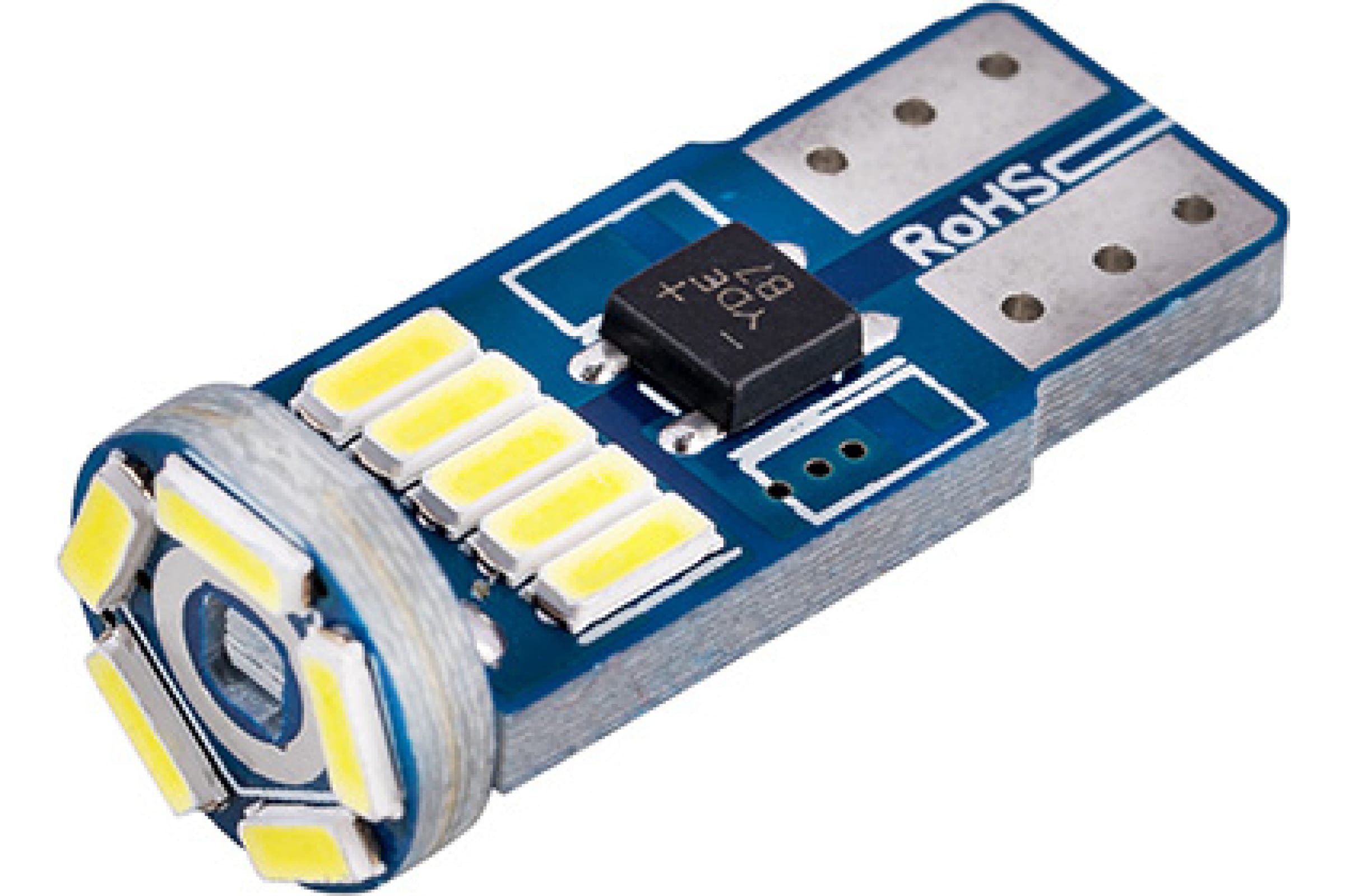 S08201498 — Автолампа SKYWAY диод, T10 (W5W), 12 В, 15 SMD диодов, без цоколя, 1-конт., белая S08201498 SKYWAY