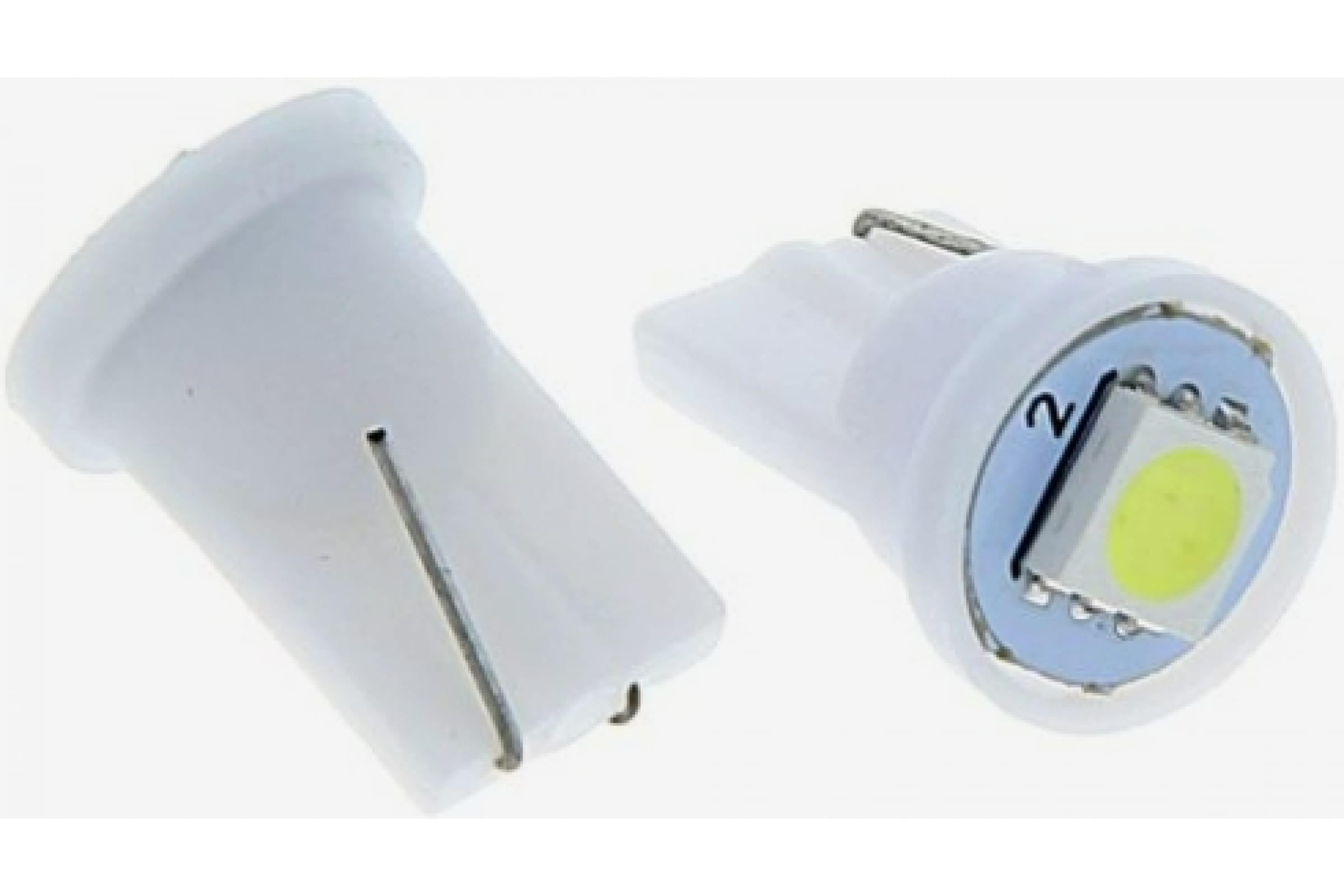 1059201 — Светодиодная автолампа TORSO T10 W5W, габарит, 12 В, 1 SMD-5050, 2 шт., свет белый 1059201 TORSO