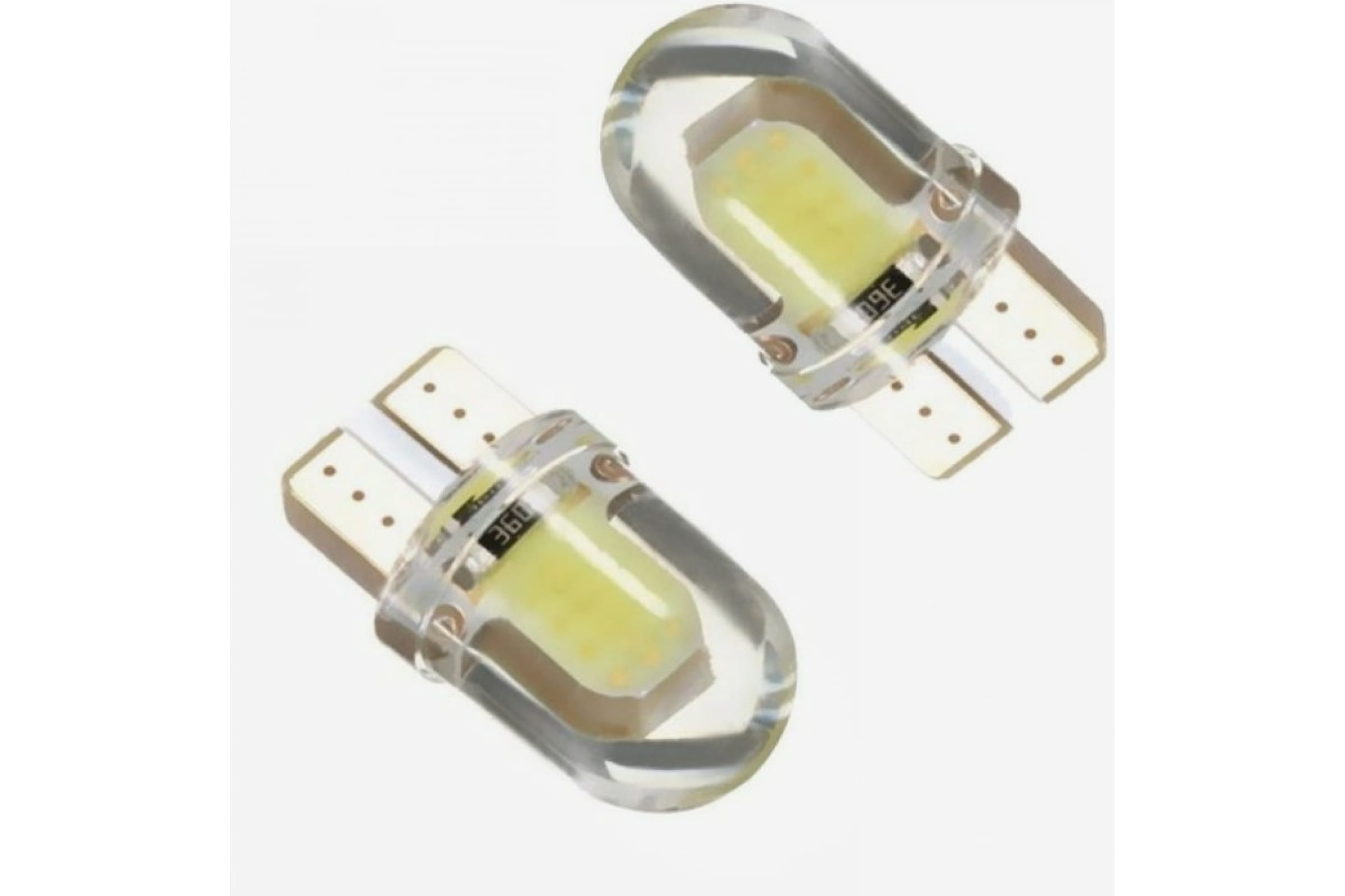 4449975 — Светодиодная автолампа СИМАЛЕНД T10 W5W, 2 COB, габарит, 12 В, свет белый 4449975 СИМАЛЕНД