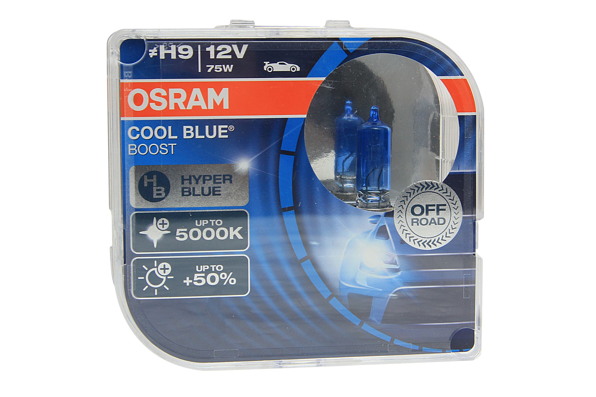 62213CBBHCB — Автолампа OSRAM H9 75 PGJ19-5 +50% BLUE BOOST 5000K 2шт 12V, 1, 10 62213CBB-HCB OSRAM