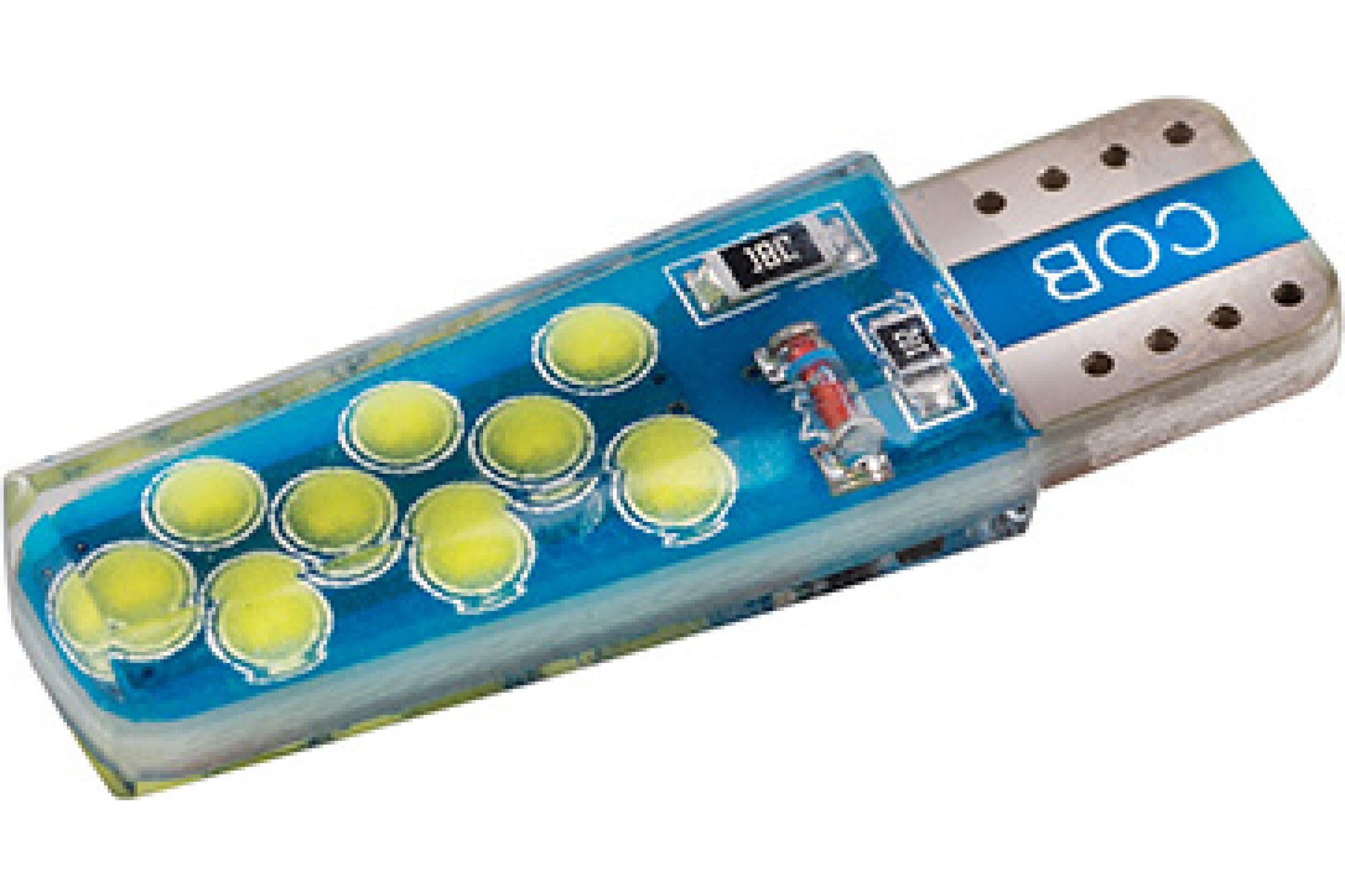 S08201515 — Автолампа SKYWAY диод, T10 (W5W), 12 В, 18 COB диодов, без цоколя, 1-конт., белая S08201515 SKYWAY