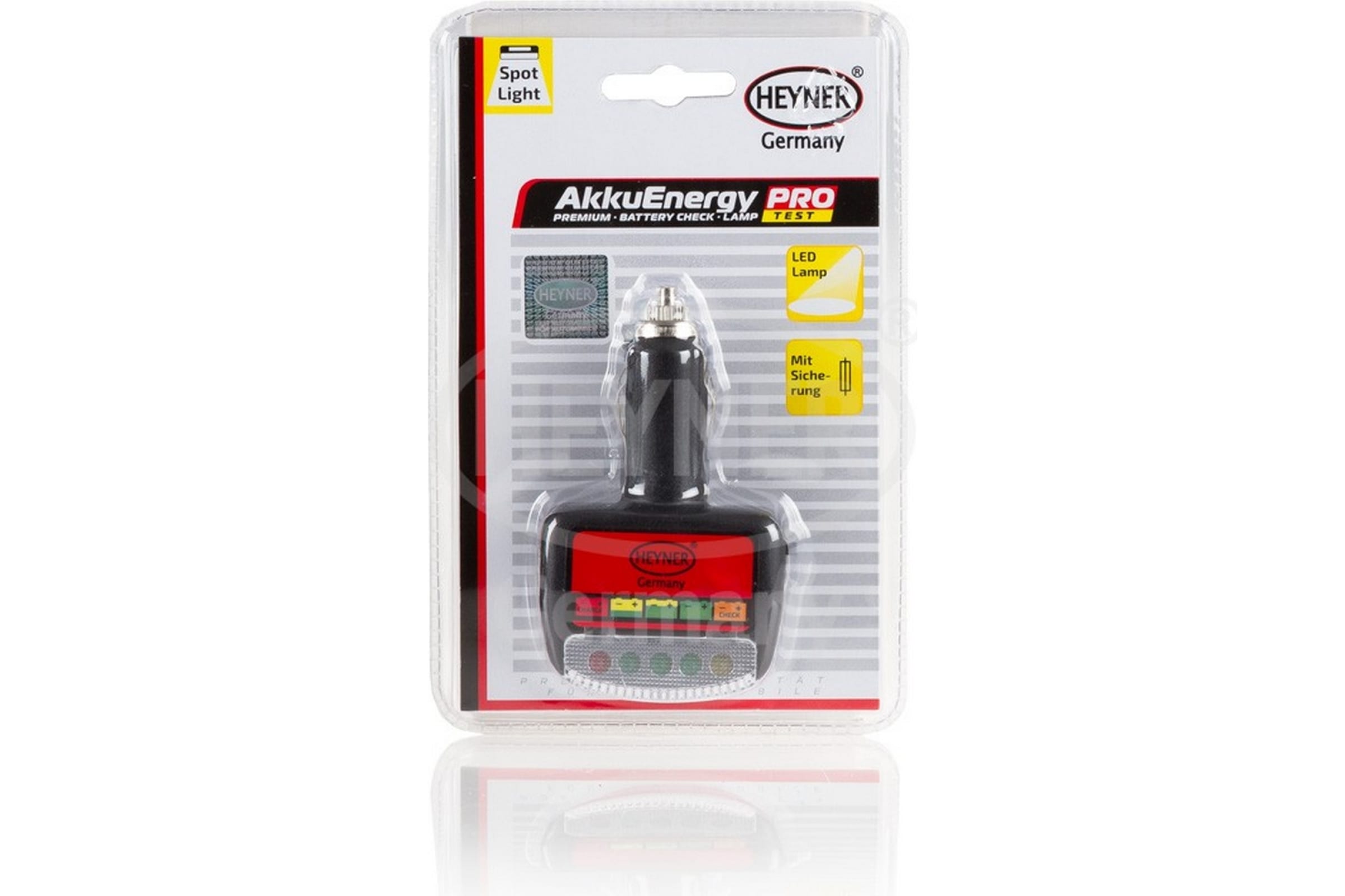 573100 — Тестер для АКБ Heyner 2в1, с фонарём и индикатором заряда аккумулятора с 5 LED, 12 В 573100 HEYNER
