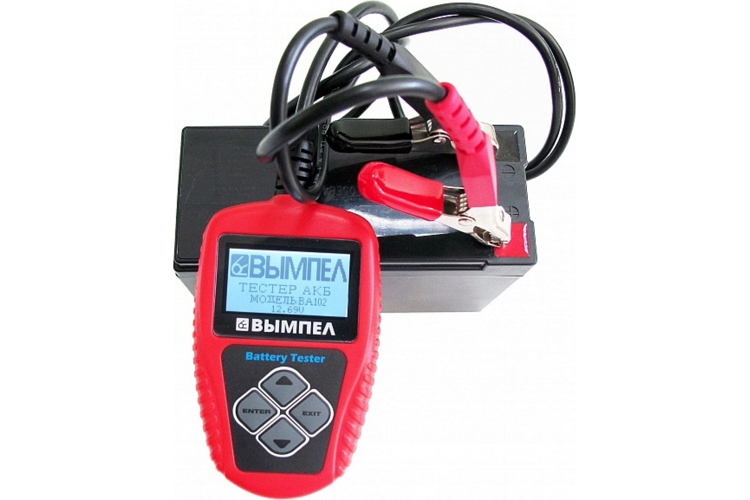 3127 — Тестер АКБ Вымпел ВА 102 для мото, 12в АКБ, русский язык 3127 ВЫМПЕЛ