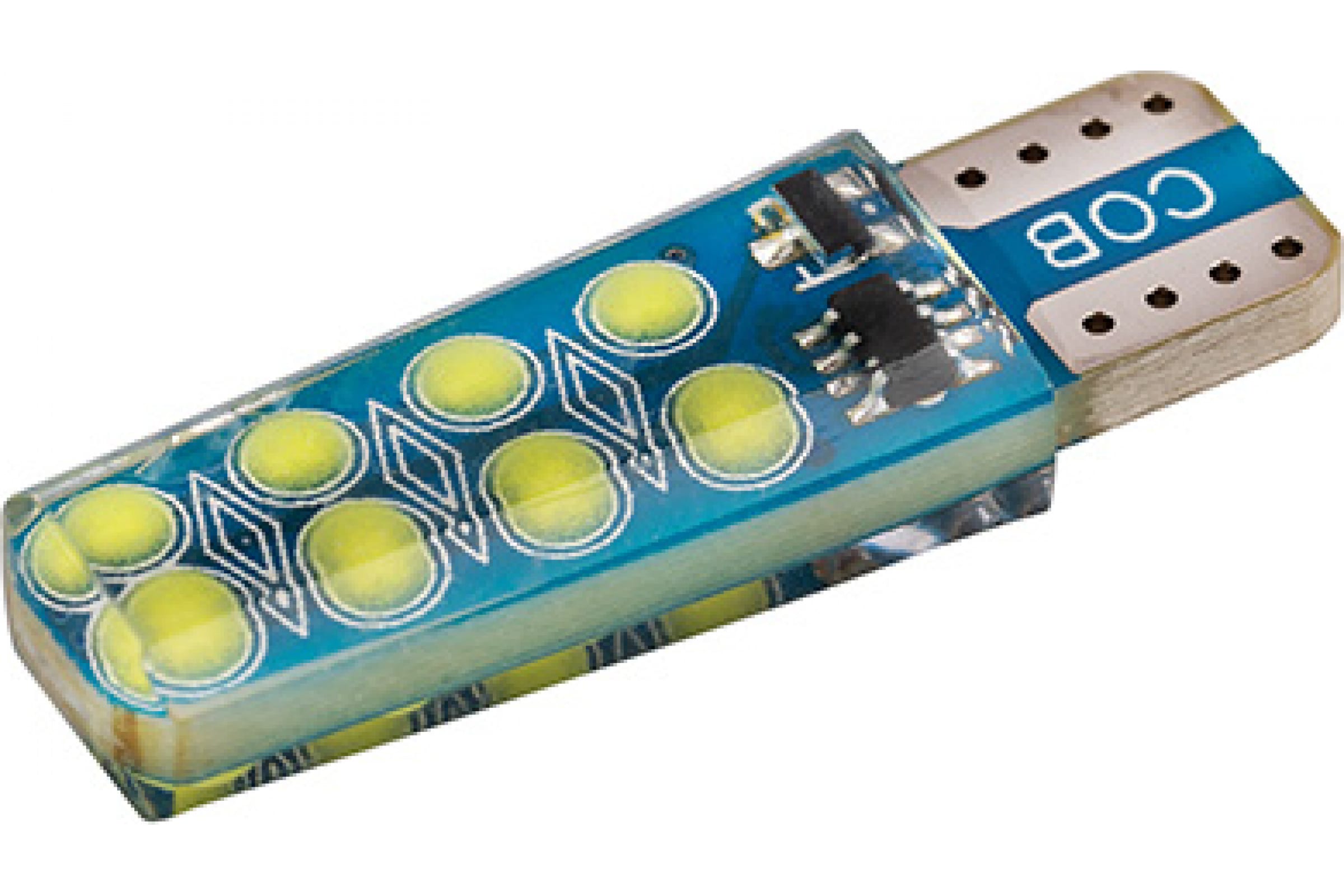 S08201513 — Автолампа SKYWAY диод, T10 (W5W), 12 В, 16 COB диодов, без цоколя, 1-конт., белая S08201513 SKYWAY