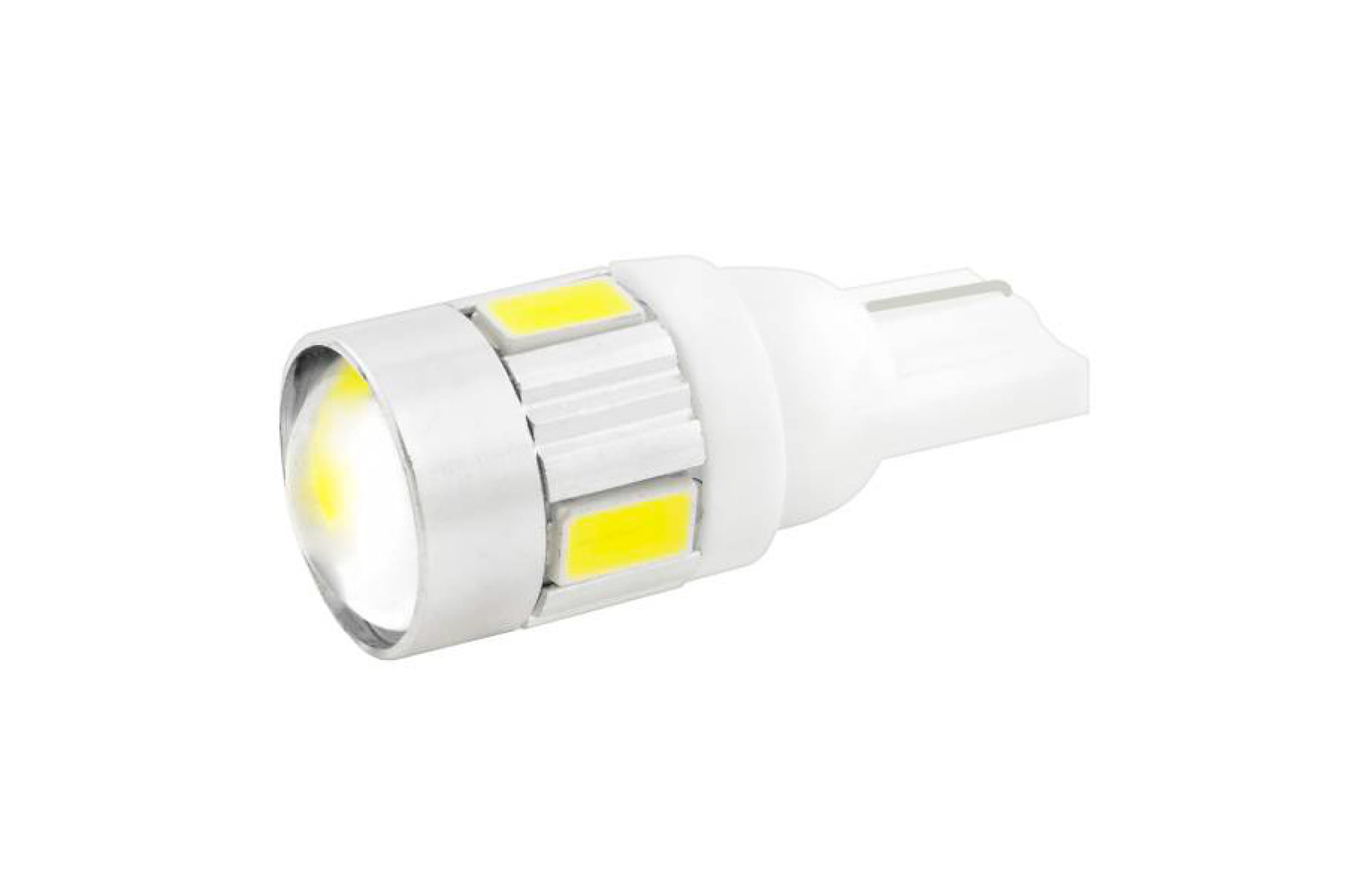 S08201127 — Автолампа диод T10 W5W 6 SMD диодов 1-контурная с линзой белая SKYWAY S08201127 SKYWAY