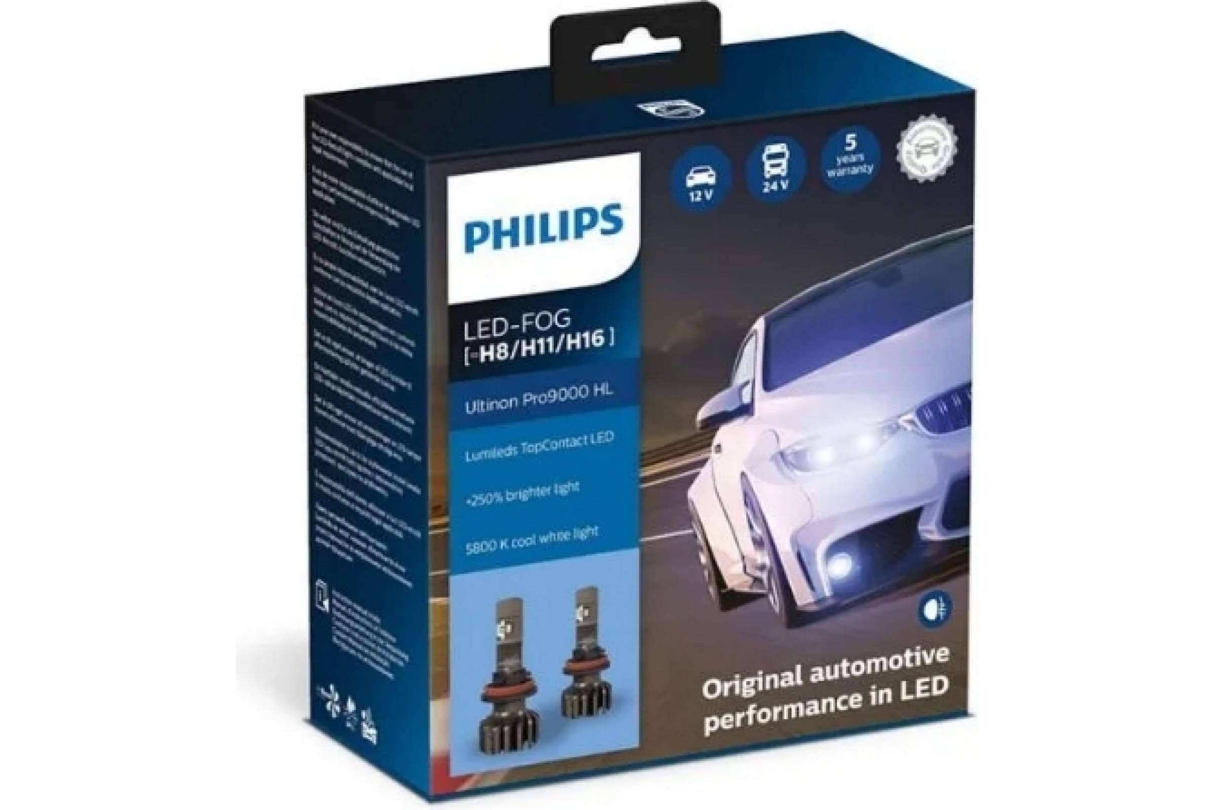 11366U90CWX2 — Лампа Fog H8/H11/H16 Ultinon Pro9000 HL 5800K LED PHILIPS