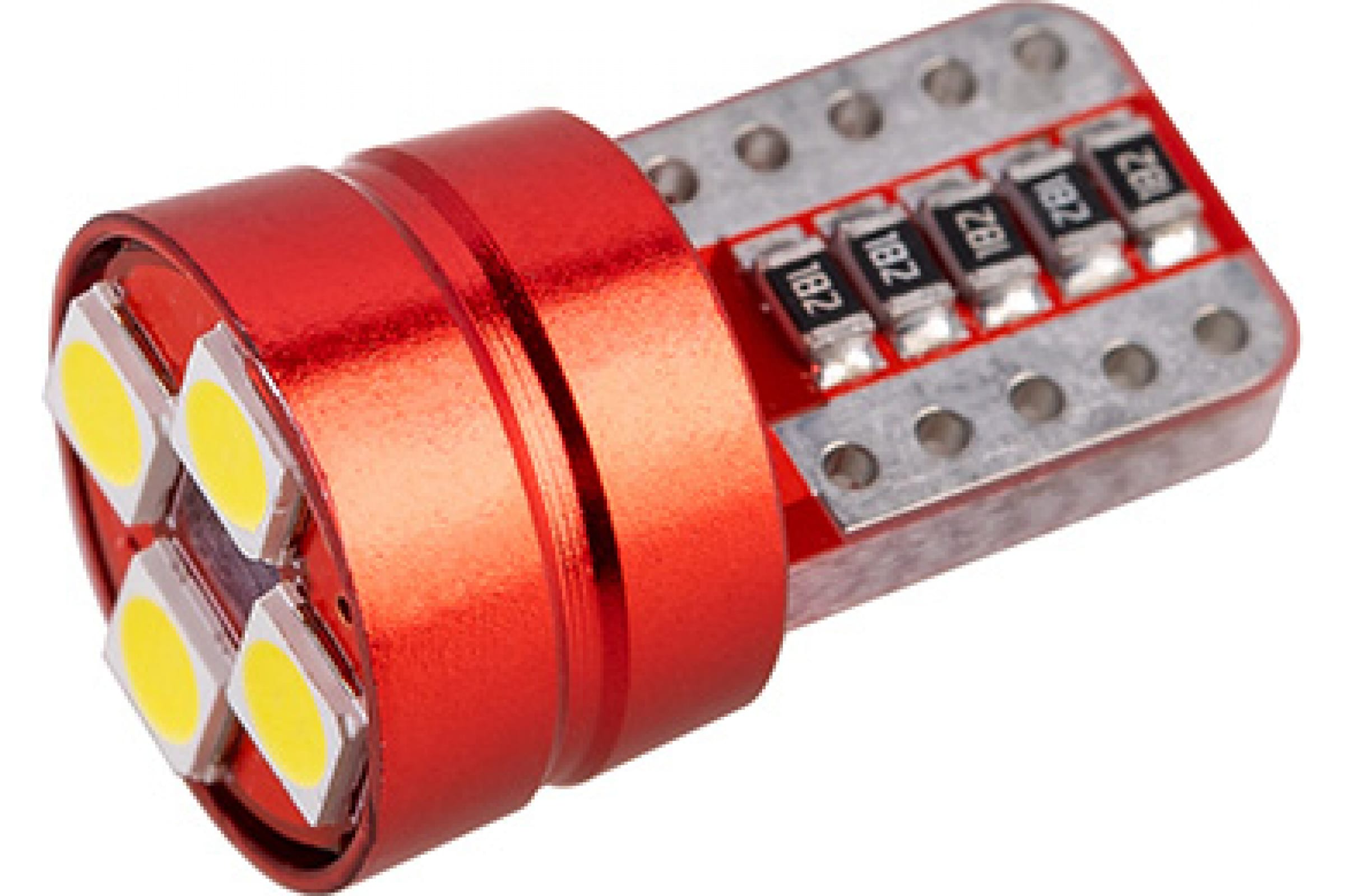 S08201500 — Автолампа SKYWAY диод, T10 (W5W), 12 В, 4 SMD диодов, без цоколя, 1-конт., белая, салон/габариты S08201500 SKYWAY