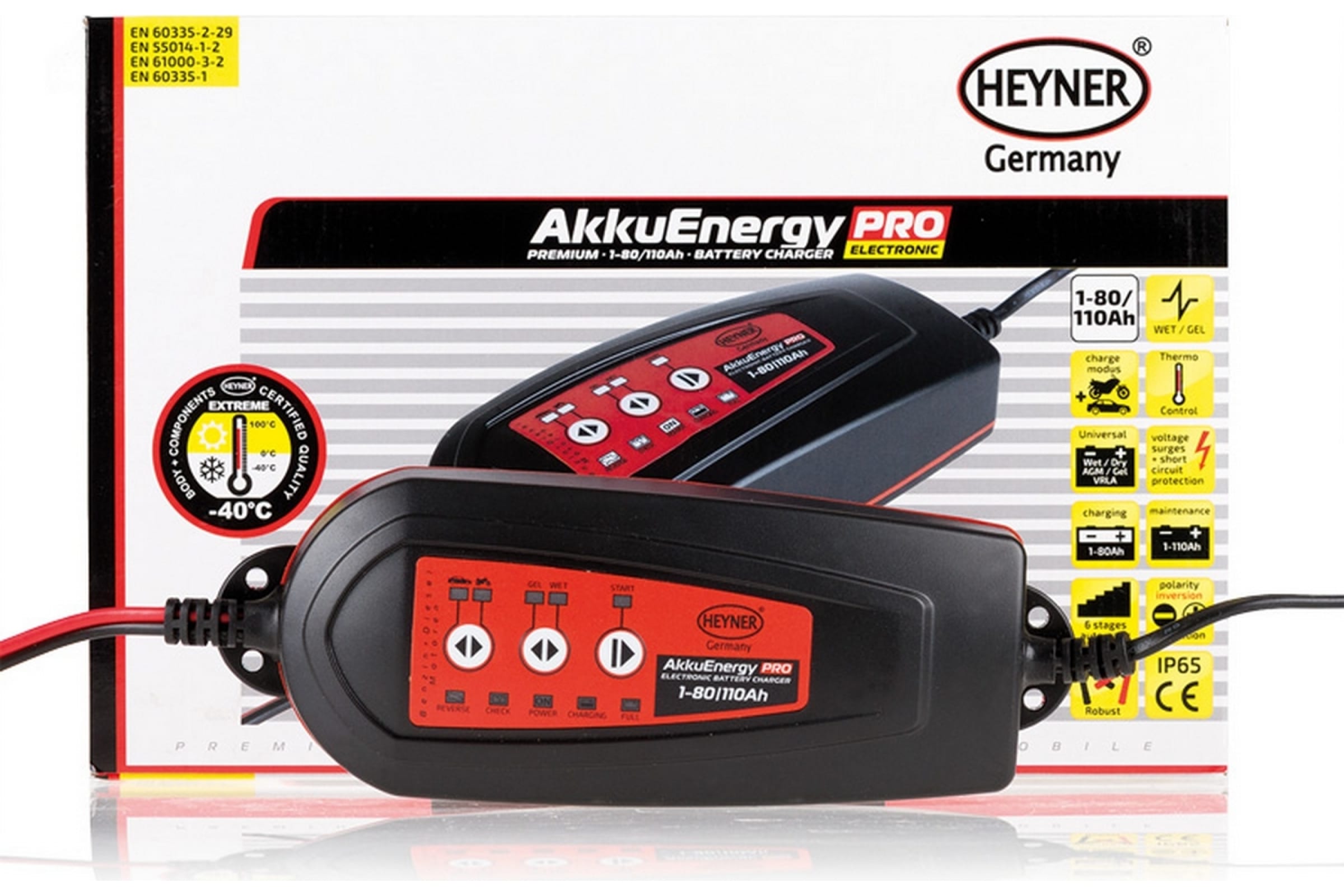 927080 — Мобильное зарядное устройство Heyner AkkuEnergy PRO для АКБ 1-80 Aч, 12 В 927080 HEYNER