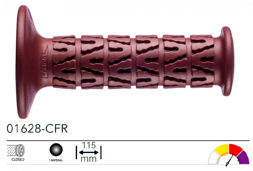 01628CFR — _01628-CFR грипсы 2шт HERITAGE GRIPS VEGA OFF-ROAD BORDEAUX ARIETE