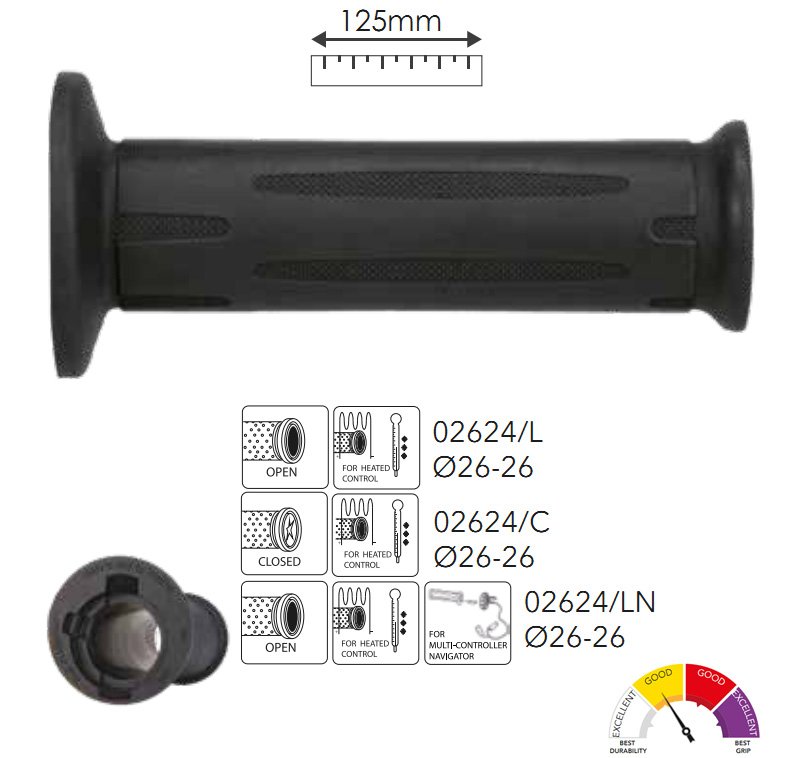 02624LN — _02624/LN грипсы 2шт PAIR OF BMW ROAD GRIPS FOR MULTICONTROLLER/NAVIGATOR 26/26 Ariete ARIETE