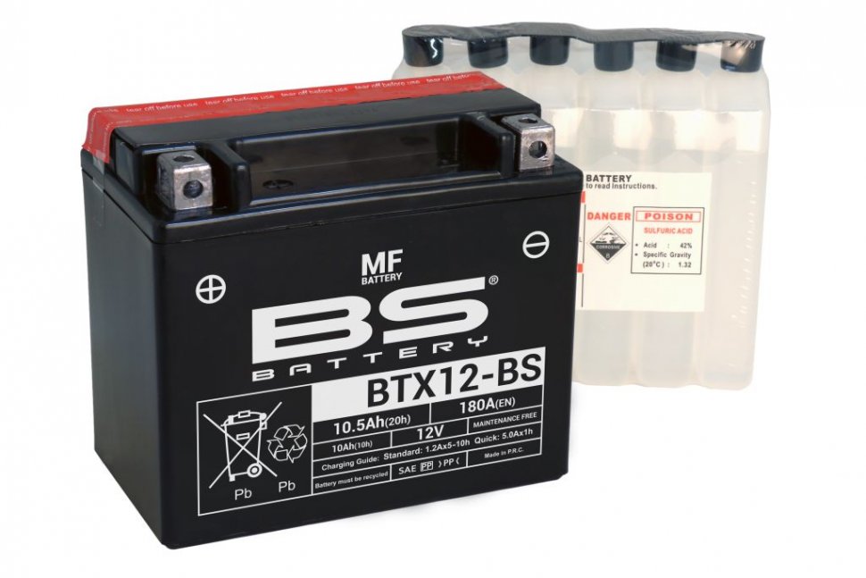 300603 — BTX12BSаккумуляторBSAGM,12в,10ач150X87X130,прямая(+/),(YTX12BS) BS