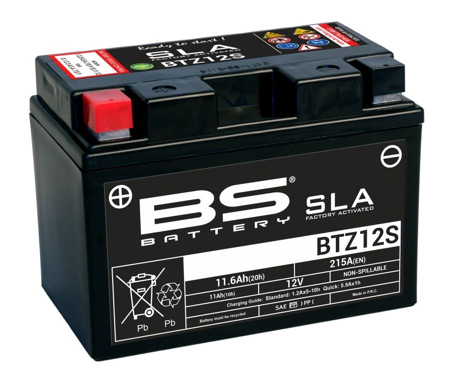 300637 — _BTZ12S (FA) Аккумулятор BS SLA, 12В, 11 Ач, 215 А 150x88x110, прямая (+ / -), (YTZ12S) BS