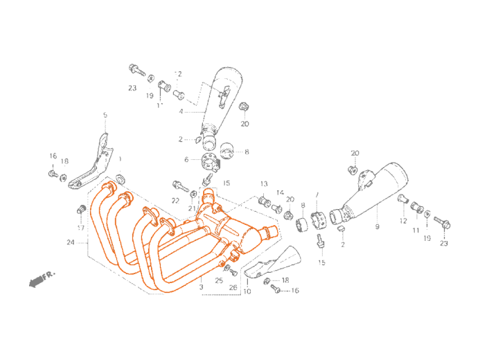 18300MAZ751 — SCHALLDAEMPFER HONDA