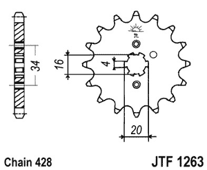 JTF126314 — Звезда мотоциклетная JT
