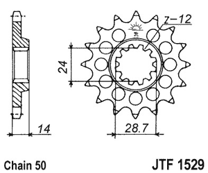 JTF152917 — Шестерни передние JT