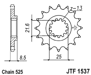 JTF153715 — Звезда мотоциклетная JT