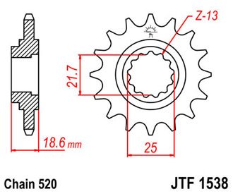 JTF153815 — Звезда передняя JT