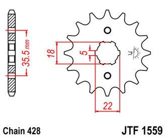 JTF155914 — Звезда мотоциклетная JT