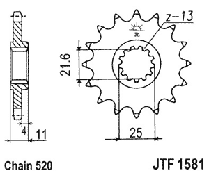 JTF158114 — Шестерни JT