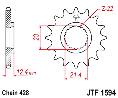 JTF159415 — Звезда мотоциклетная JT