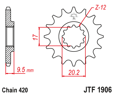 JTF190613 — Шестерни передние JT