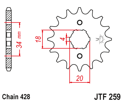 JTF25916 — Шестерни JT