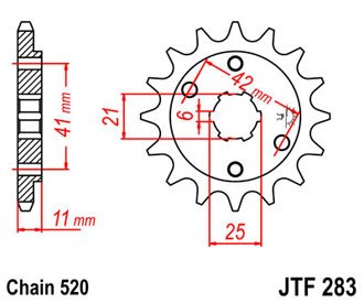 JTF28314 — Звездацепногопривода JT
