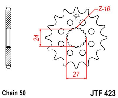 JTF42318 — Звезда мотоциклетная JT