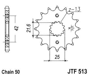 JTF51317 — Звезда мотоциклетная JT
