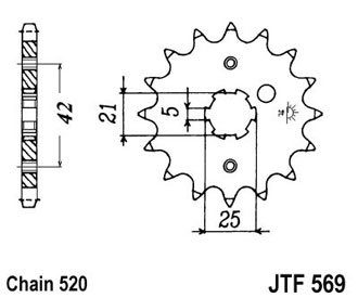 JTF56913 — Звезда мотоциклетная JT