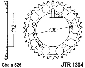 JTR130442 — Звезда мотоциклетная JT