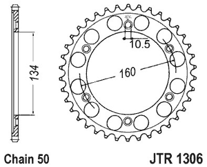 JTR130643 — Звезда мотоциклетная JT