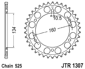 JTR130742 — Звезда мотоциклетная JT