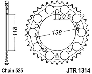 JTR131439 — Звездацепногопривода JT